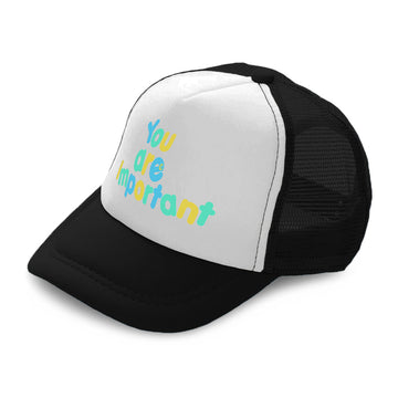 Kids Trucker Hats You Are Important Boys Hats & Girls Hats Baseball Cap Cotton