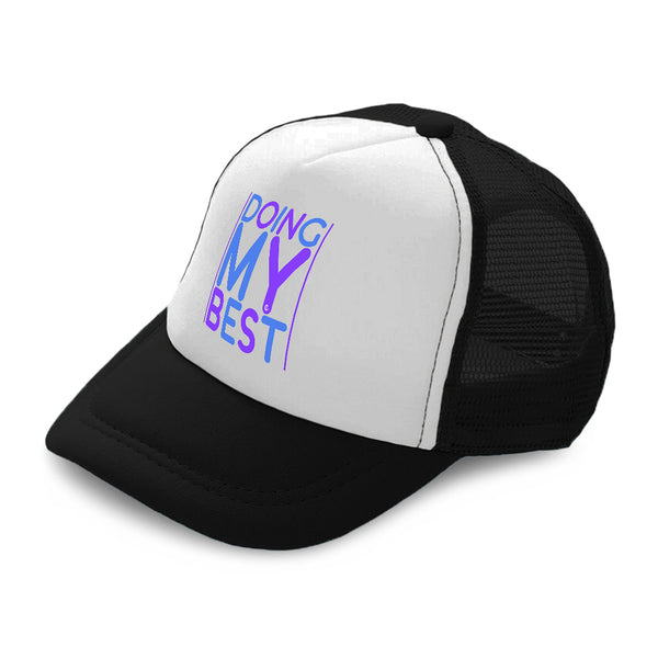 Kids Trucker Hats Doing My Best Boys Hats & Girls Hats Baseball Cap Cotton - Cute Rascals