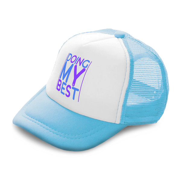 Kids Trucker Hats Doing My Best Boys Hats & Girls Hats Baseball Cap Cotton - Cute Rascals