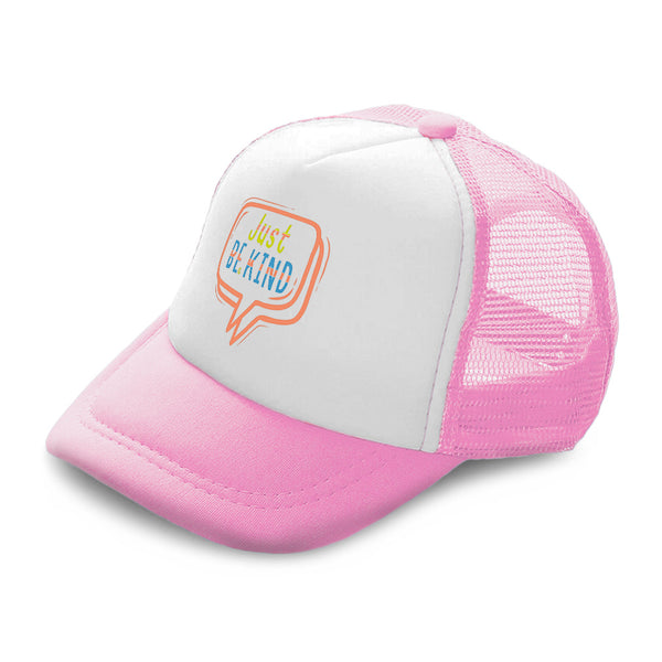 Kids Trucker Hats Just Be Kind Boys Hats & Girls Hats Baseball Cap Cotton - Cute Rascals