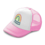 Kids Trucker Hats I Believe in Myself Rainbow Boys Hats & Girls Hats Cotton - Cute Rascals