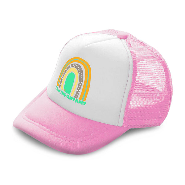 Kids Trucker Hats I Am Important Rainbow A Boys Hats & Girls Hats Cotton - Cute Rascals