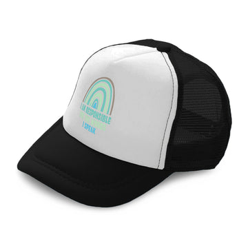Kids Trucker Hats I Am Responsible for The Words I Speak Boys Hats & Girls Hats