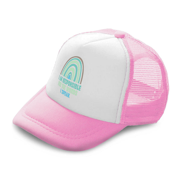 Kids Trucker Hats I Am Responsible for The Words I Speak Boys Hats & Girls Hats - Cute Rascals