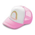 Kids Trucker Hats I Speak with Kindness Rainbow Boys Hats & Girls Hats Cotton - Cute Rascals