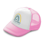 Kids Trucker Hats I Deal with Anger in Healthy Ways Rainbow Baseball Cap Cotton - Cute Rascals