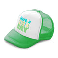 Kids Trucker Hats Have A Colourful Day Boys Hats & Girls Hats Cotton