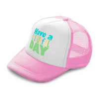 Kids Trucker Hats Have A Colourful Day Boys Hats & Girls Hats Cotton - Cute Rascals