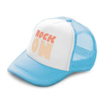 Kids Trucker Hats Rock on Boys Hats & Girls Hats Baseball Cap Cotton - Cute Rascals