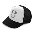 Kids Trucker Hats Smiley Grey Boys Hats & Girls Hats Baseball Cap Cotton