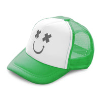 Kids Trucker Hats Smiley Grey Boys Hats & Girls Hats Baseball Cap Cotton - Cute Rascals