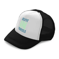 Kids Trucker Hats Believe in Yourself A Boys Hats & Girls Hats Cotton - Cute Rascals