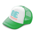 Kids Trucker Hats Be Awesome B Boys Hats & Girls Hats Baseball Cap Cotton