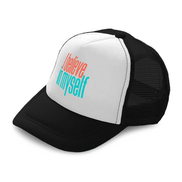 Kids Trucker Hats I Believe in Myself A Boys Hats & Girls Hats Cotton