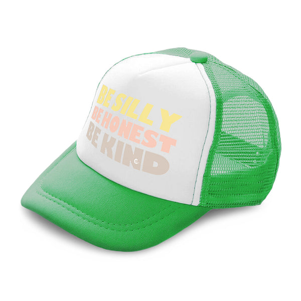 Kids Trucker Hats Be Silly Be Honest Be Kind Boys Hats & Girls Hats Cotton - Cute Rascals