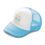 Kids Trucker Hats Never Stop Learning Life Never Stops Teaching Cotton - Cute Rascals