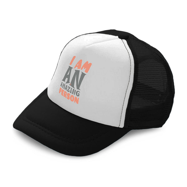 Kids Trucker Hats I Am An Amazing Person Boys Hats & Girls Hats Cotton - Cute Rascals