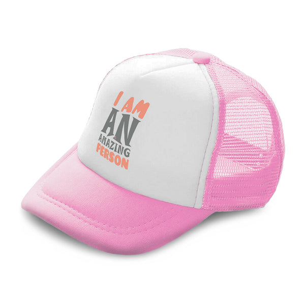 Kids Trucker Hats I Am An Amazing Person Boys Hats & Girls Hats Cotton - Cute Rascals