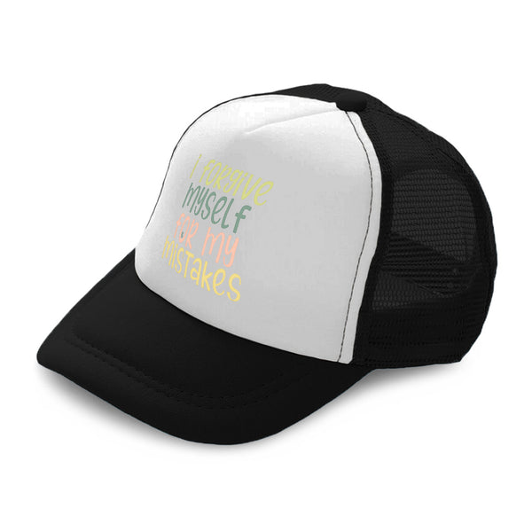 Kids Trucker Hats I Forgive Myself for My Mistakes Boys Hats & Girls Hats Cotton - Cute Rascals