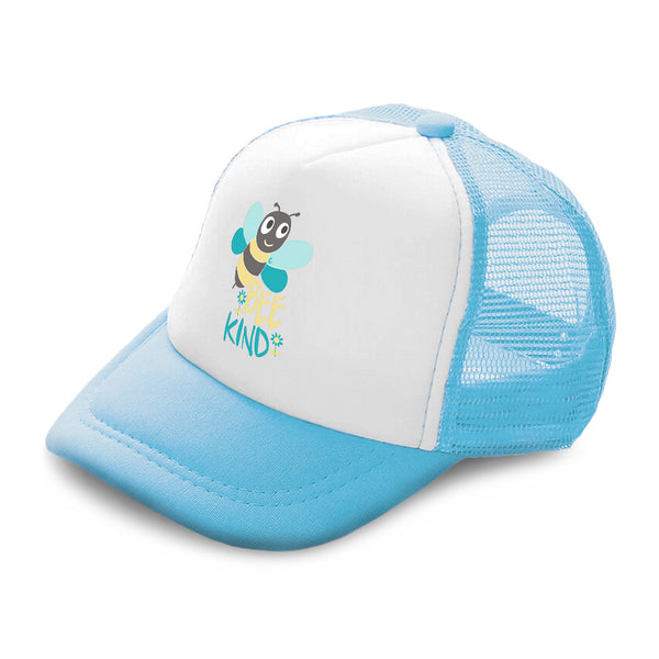 Kids Trucker Hats Be Kind Honey Bee Flowers Boys Hats & Girls Hats Cotton - Cute Rascals