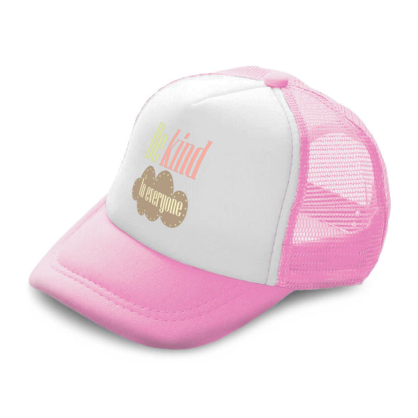 Kids Trucker Hats Be Kind to Everyone B Boys Hats & Girls Hats Cotton - Cute Rascals