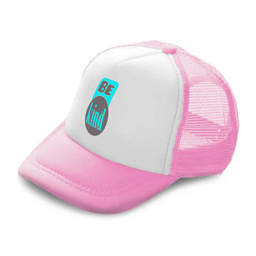 Kids Trucker Hats Be Kind C Boys Hats & Girls Hats Baseball Cap Cotton