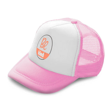 Kids Trucker Hats Be Kind D Boys Hats & Girls Hats Baseball Cap Cotton