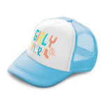 Kids Trucker Hats Girly Girl Frock Socks Pin Coffee Cup Boys Hats & Girls Hats - Cute Rascals