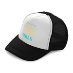 Kids Trucker Hats Half of All T Rexes Is Were Girls Boys Hats & Girls Hats - Cute Rascals