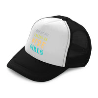 Kids Trucker Hats Half of All T Rexes Is Were Girls Boys Hats & Girls Hats - Cute Rascals