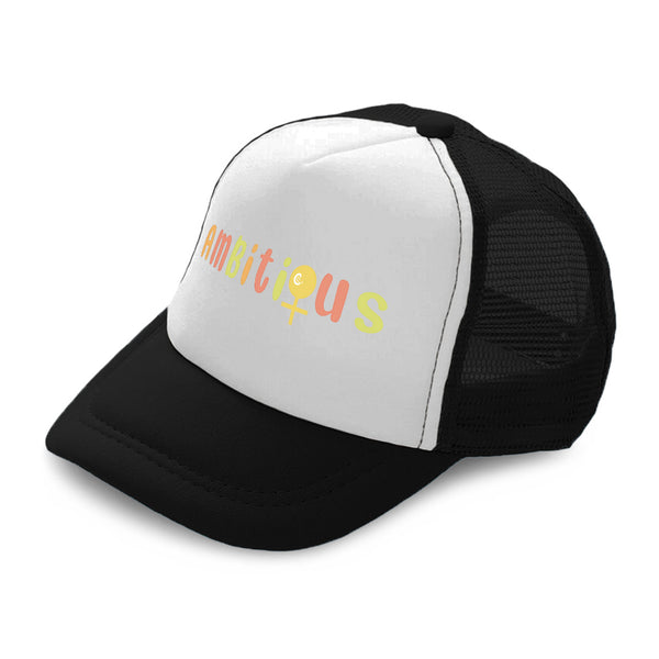 Kids Trucker Hats Ambitious Boys Hats & Girls Hats Baseball Cap Cotton - Cute Rascals