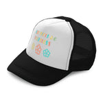 Kids Trucker Hats Let Girls Be Reckless Flowers Boys Hats & Girls Hats Cotton - Cute Rascals