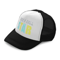 Kids Trucker Hats Rock N Roll Star Boys Hats & Girls Hats Baseball Cap Cotton - Cute Rascals