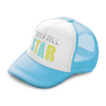 Kids Trucker Hats Rock N Roll Star Boys Hats & Girls Hats Baseball Cap Cotton