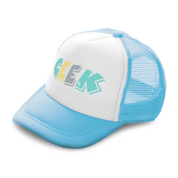 Kids Trucker Hats Geek Freak Boys Hats & Girls Hats Baseball Cap Cotton - Cute Rascals