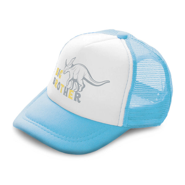 Kids Trucker Hats Big Brother Dinosaur Boys Hats & Girls Hats Cotton - Cute Rascals