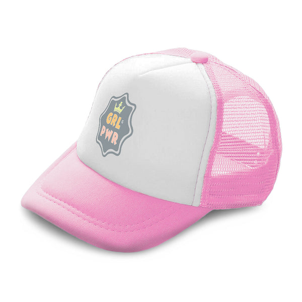 Kids Trucker Hats Girl Power Crown Boys Hats & Girls Hats Baseball Cap Cotton - Cute Rascals