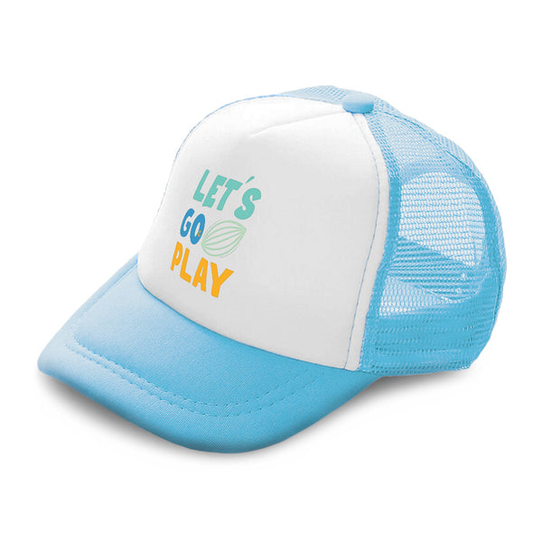 Kids Trucker Hats Let Us Go Play Football Boys Hats & Girls Hats Cotton - Cute Rascals