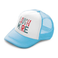 Kids Trucker Hats Laugh More Smile Boys Hats & Girls Hats Baseball Cap Cotton - Cute Rascals