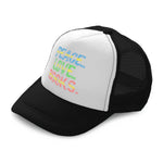 Kids Trucker Hats Peace Love Books Boys Hats & Girls Hats Baseball Cap Cotton - Cute Rascals