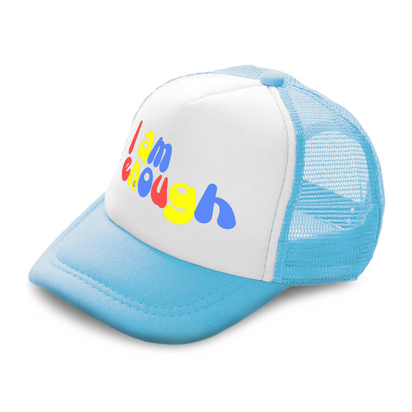 Kids Trucker Hats I Am Enough B Boys Hats & Girls Hats Baseball Cap Cotton - Cute Rascals