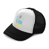 Kids Trucker Hats I Am Worthy Palm Trees Boys Hats & Girls Hats Cotton - Cute Rascals