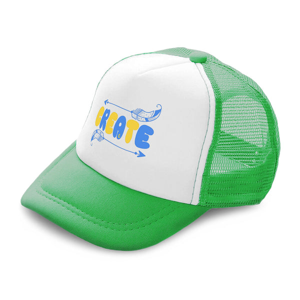 Kids Trucker Hats Create Feather Arrow Boys Hats & Girls Hats Cotton - Cute Rascals