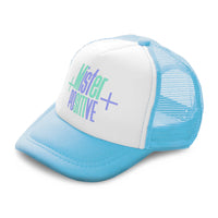 Kids Trucker Hats Mister Positive Boys Hats & Girls Hats Baseball Cap Cotton - Cute Rascals