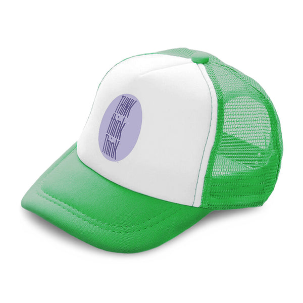 Kids Trucker Hats Think Boys Hats & Girls Hats Baseball Cap Cotton - Cute Rascals