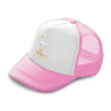 Kids Trucker Hats Good Vibes Only Duck Boys Hats & Girls Hats Cotton