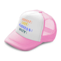 Kids Trucker Hats Choose Love Kindness Unity Boys Hats & Girls Hats Cotton - Cute Rascals