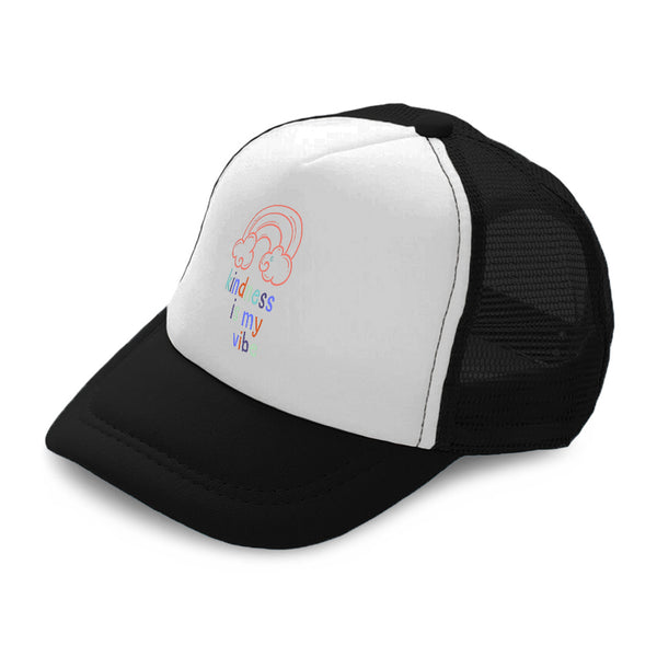 Kids Trucker Hats Kindness Is My Vibe Heart Coffee Cup Boys Hats & Girls Hats - Cute Rascals