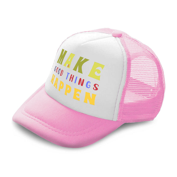 Kids Trucker Hats Make Good Things Happen Donut Boys Hats & Girls Hats Cotton - Cute Rascals