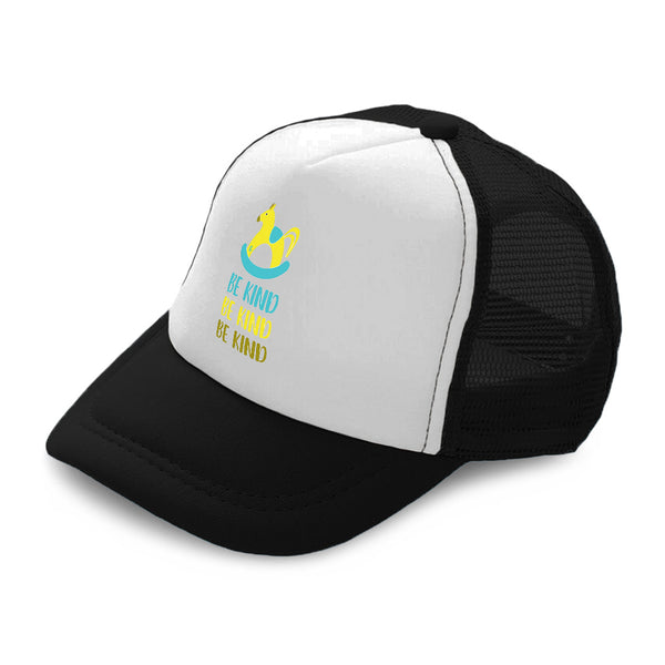 Kids Trucker Hats Be Kind Cartoon Toy Boys Hats & Girls Hats Baseball Cap Cotton - Cute Rascals